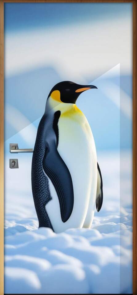 Adesivo de Porta Pinguins