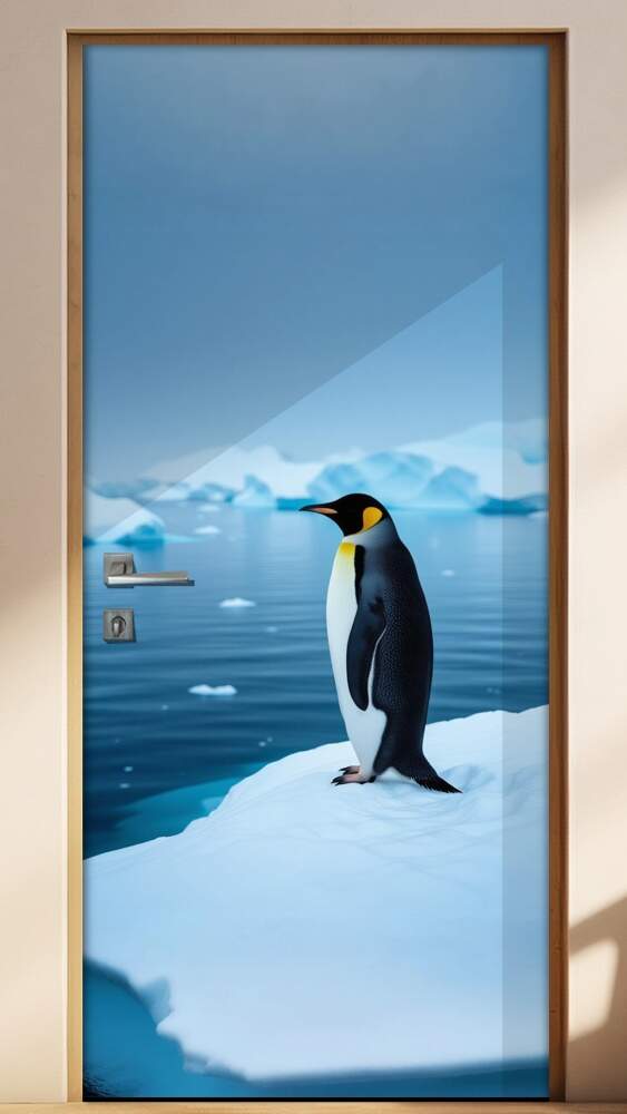 Adesivo de Porta Pinguins