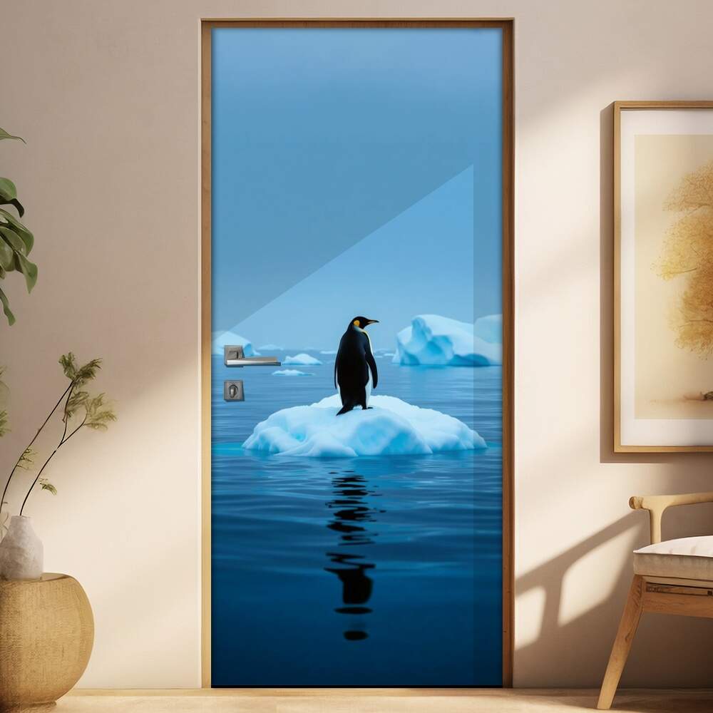 Adesivo de Porta Pinguins