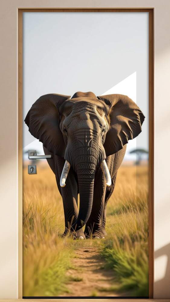 Adesivo de Porta Elefante