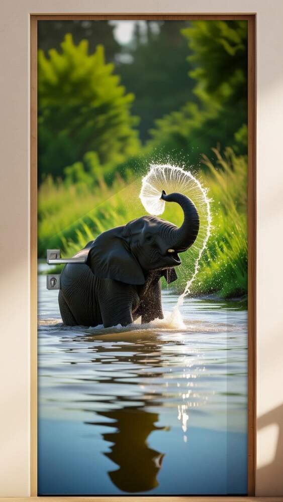 Adesivo de Porta Elefante