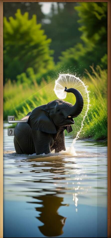 Adesivo de Porta Elefante