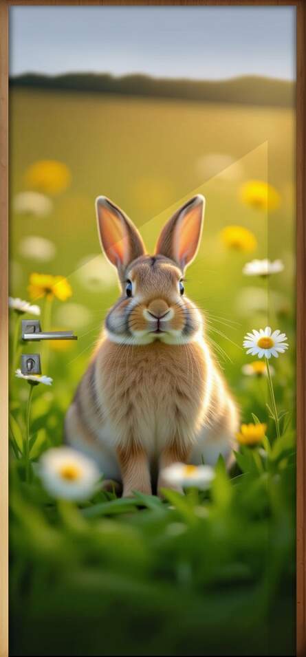 Adesivo de Porta Coelho