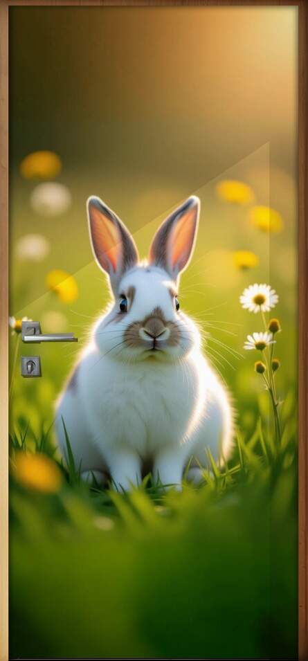 Adesivo de Porta Coelho