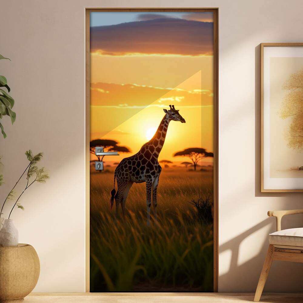 Adesivo de Porta Girafa
