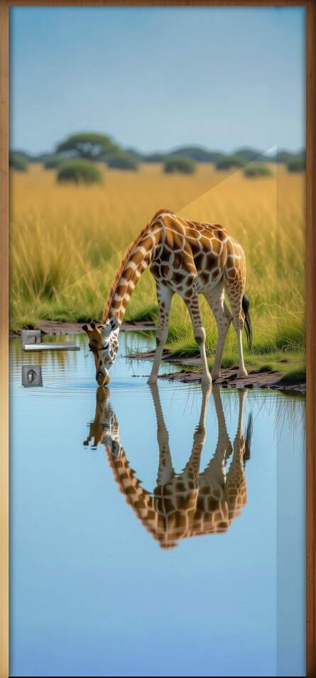 Adesivo de Porta Girafa