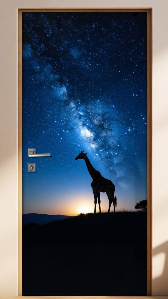 Adesivo de Porta Girafa