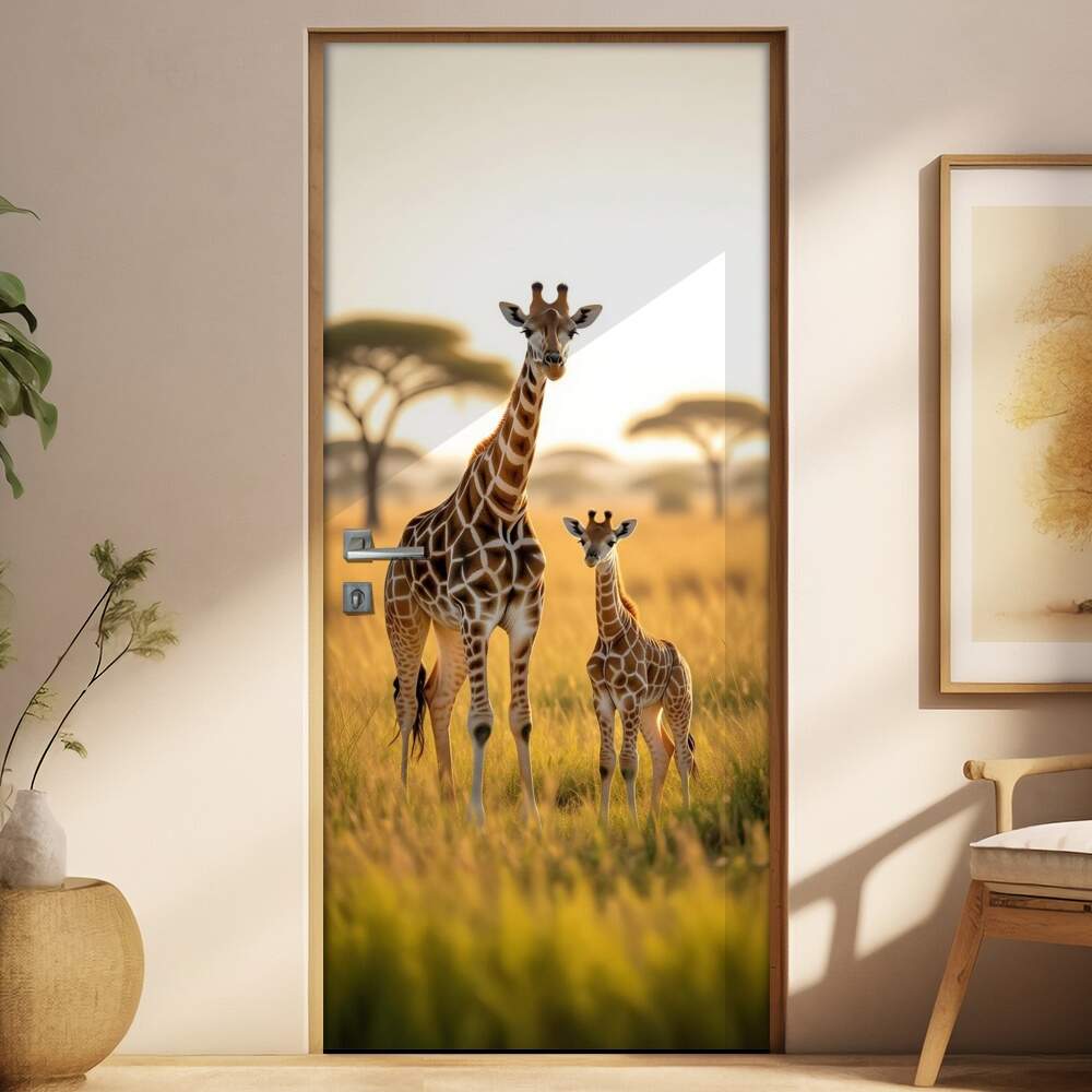 Adesivo de Porta Girafa