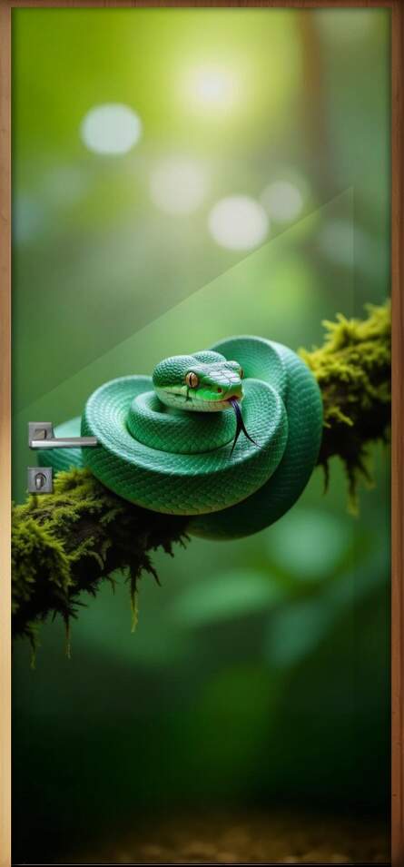 Adesivo de Porta Serpente