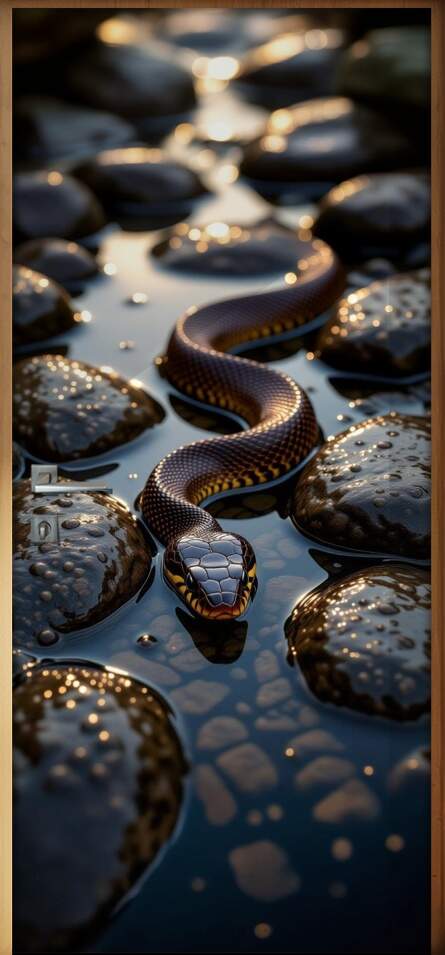 Adesivo de Porta Serpente