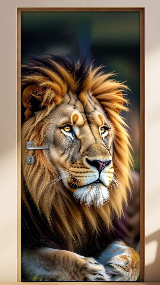 Adesivo de Porta Le�o