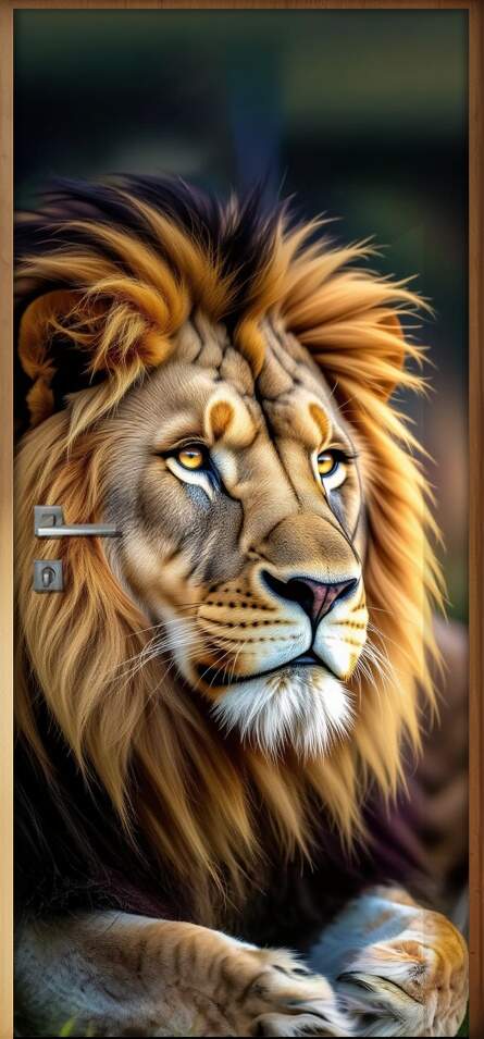 Adesivo de Porta Le�o