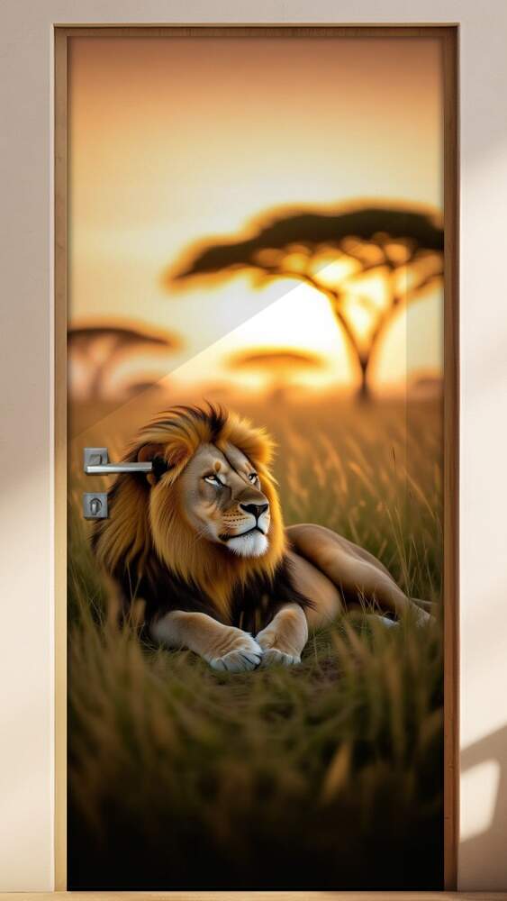 Adesivo de Porta Le�o