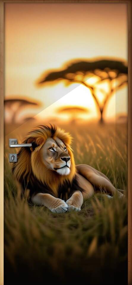 Adesivo de Porta Le�o