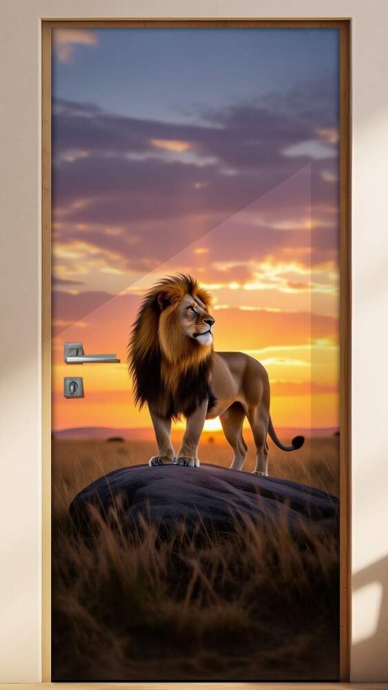 Adesivo de Porta Le�o