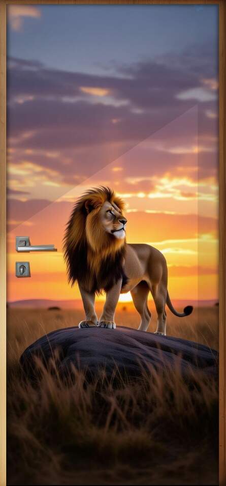 Adesivo de Porta Le�o