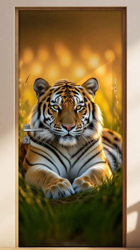 Adesivo de Porta Tigre