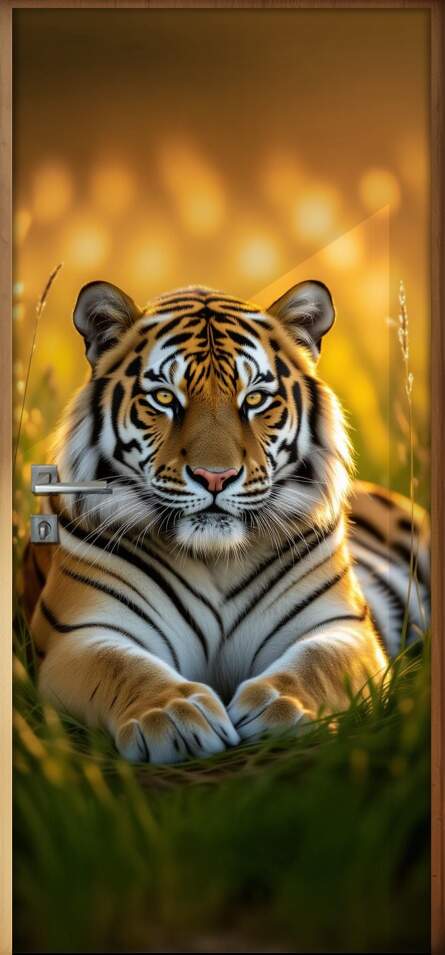 Adesivo de Porta Tigre