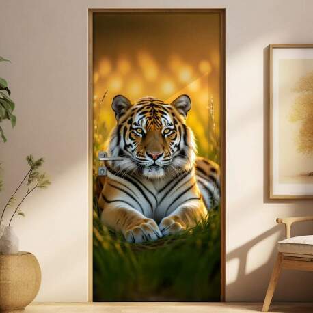 Adesivo de Porta Tigre