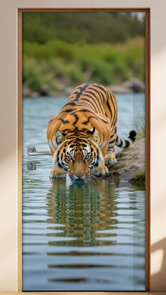 Adesivo de Porta Tigre