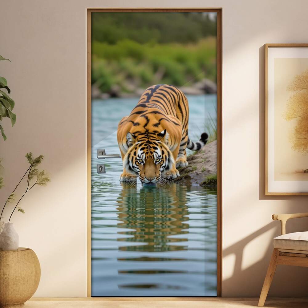 Adesivo de Porta Tigre