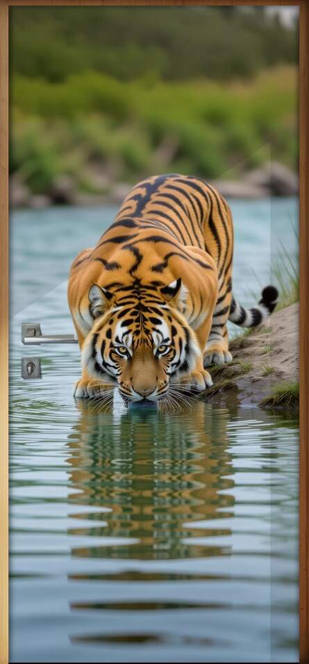 Adesivo de Porta Tigre