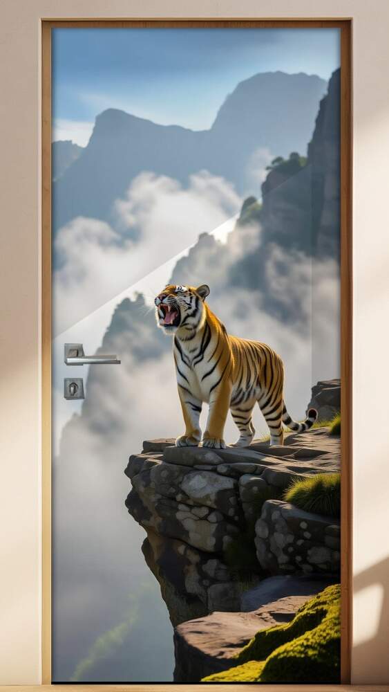 Adesivo de Porta Tigre