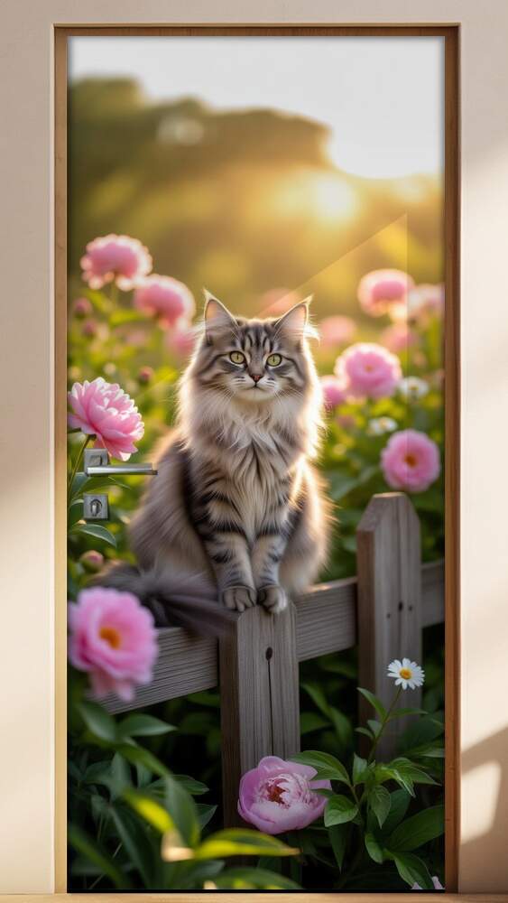 Adesivo de Porta Gatos