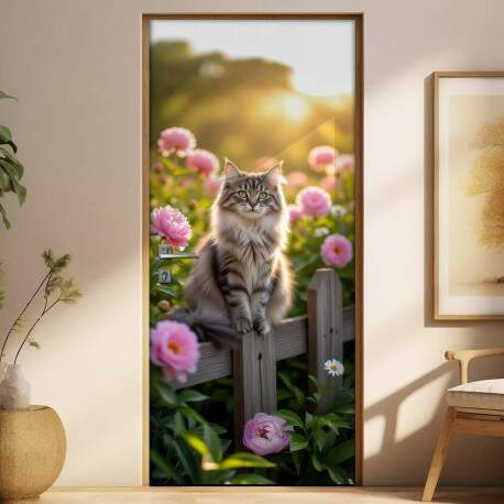 Adesivo de Porta Gatos