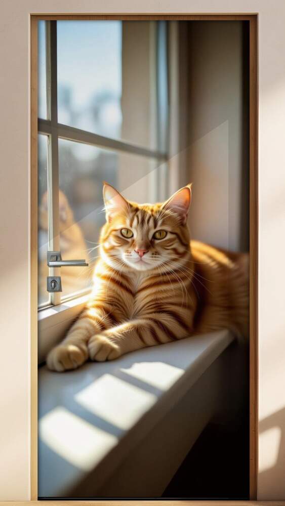 Adesivo de Porta Gatos