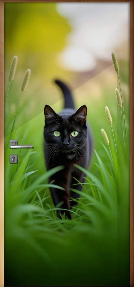 Adesivo de Porta Gatos