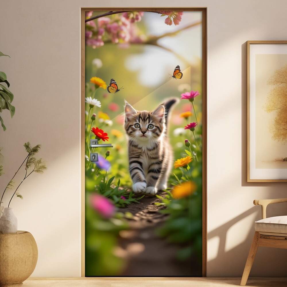 Adesivo de Porta Gatos