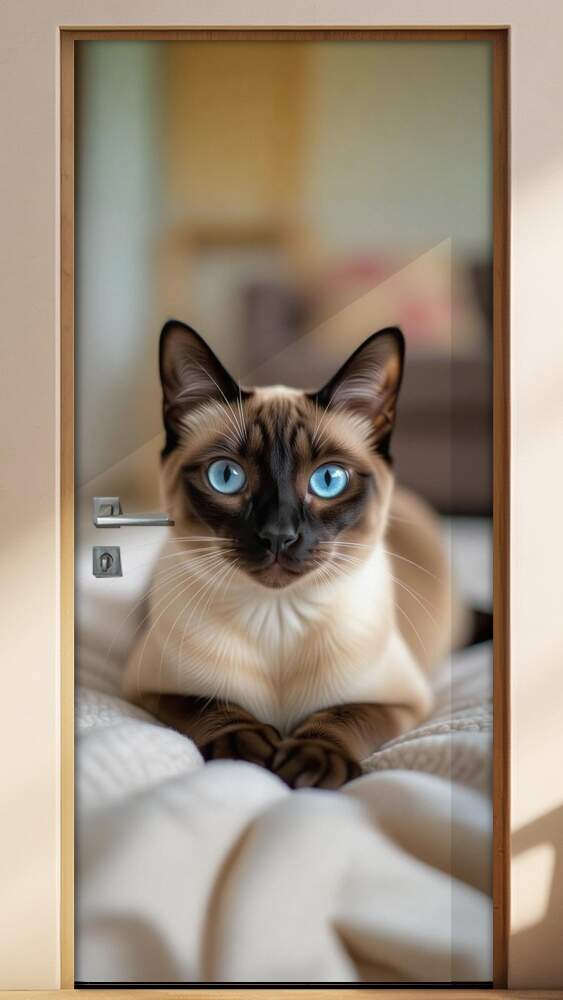 Adesivo de Porta Gatos