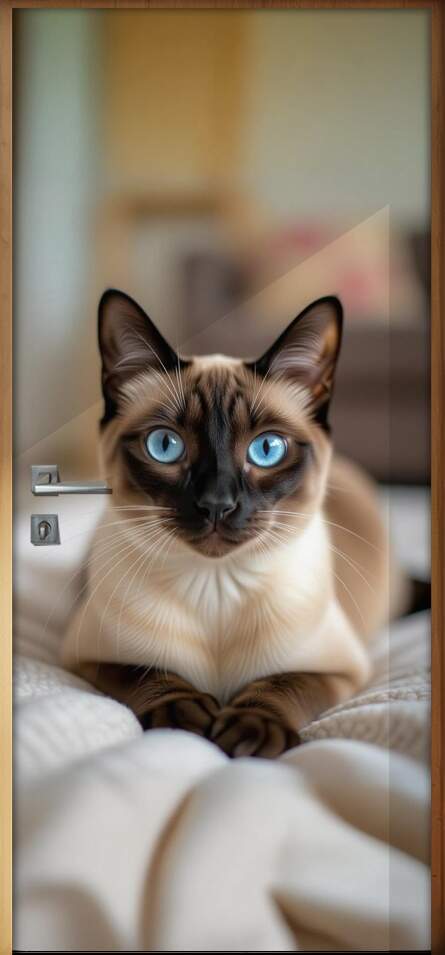 Adesivo de Porta Gatos