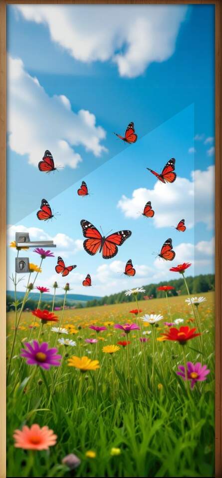 Adesivo de Porta Borboletas