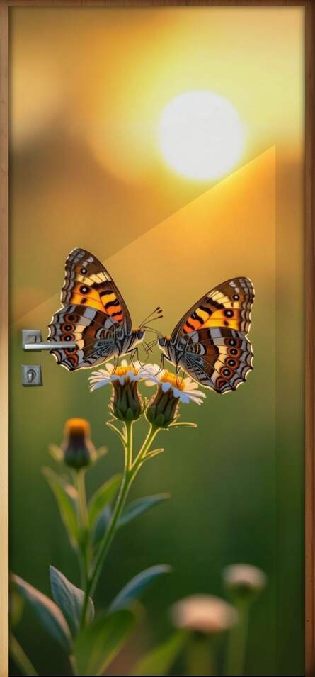 Adesivo de Porta Borboletas