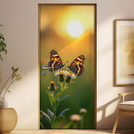 Adesivo de Porta Borboletas