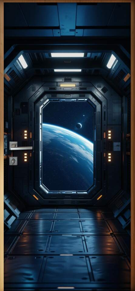 Adesivo de Porta espaciais