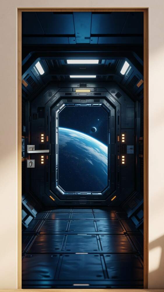 Adesivo de Porta espaciais