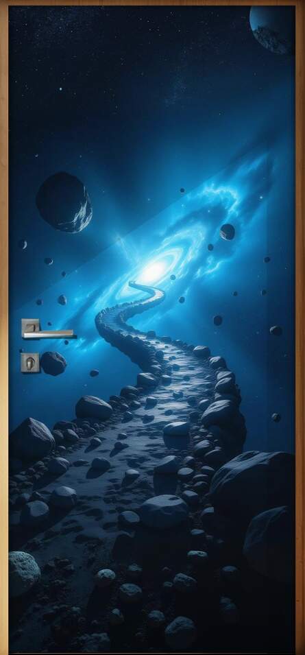 Adesivo de Porta espaciais