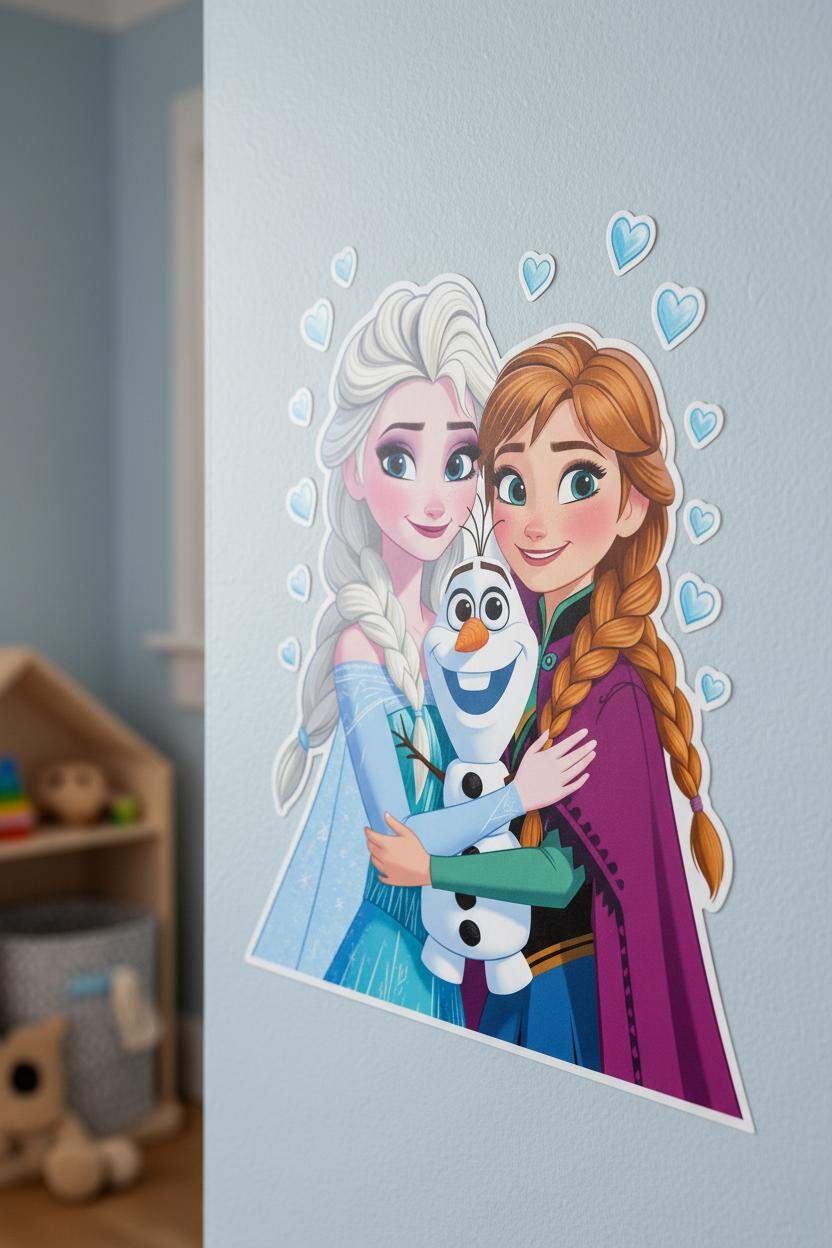 Adesivo de Parede Frozen - Decora��o M�gica Infantil