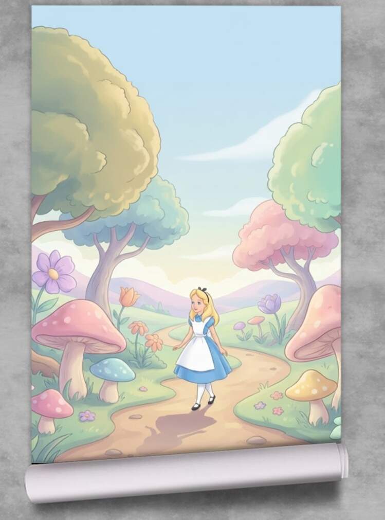 Papel de Parede Foto Mural Alice no País das Maravilhas - Fran