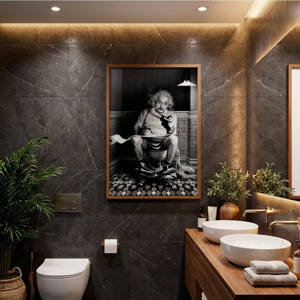 Quadro Decorativo Albert Einstein Pensamento Profundo - Fran