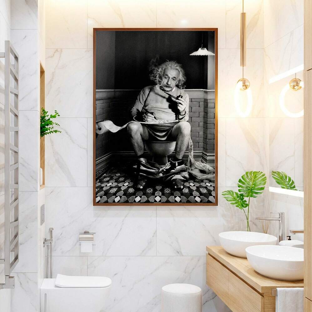 Quadro Decorativo Albert Einstein Pensamento Profundo - Fran