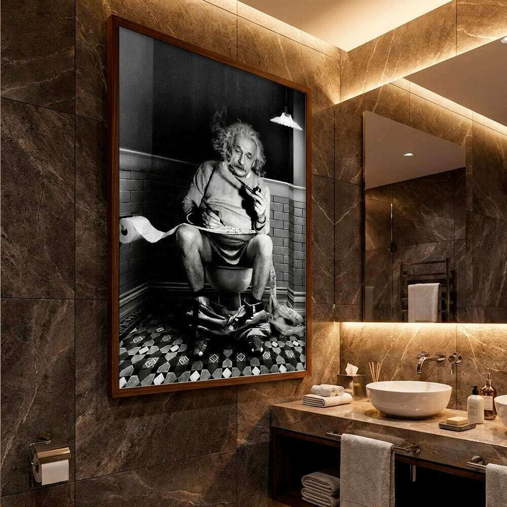 Quadro Decorativo Albert Einstein Pensamento Profundo - Fran