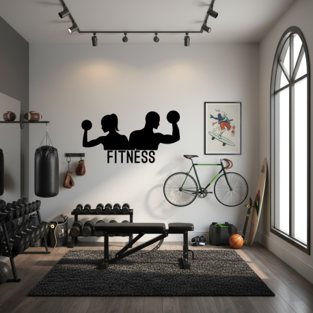Adesivo de Parede Casal Fitness