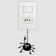 Adesivo de Parede para Interruptor Dona Aranha
