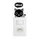 Adesivo de Parede para Interruptor Gatinho Hello