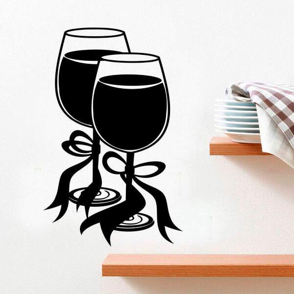 Adesivo de Parede para Cozinha Taa de Vinho