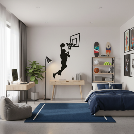 Adesivo de Parede Esportes Basquete Modelo 6